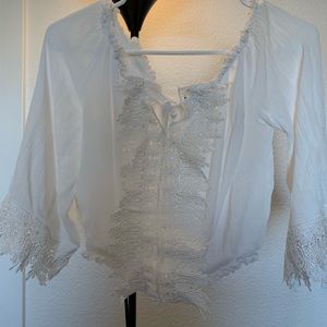 White embroidered top
